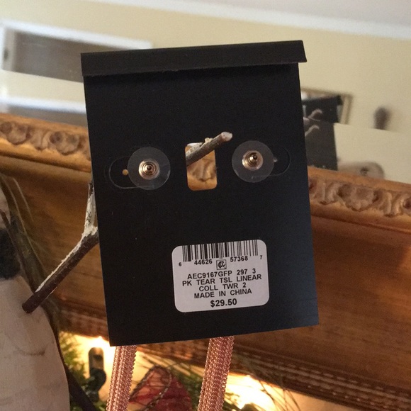 I.N.C. Rose gold chain tassel earrings - Picture 3 of 3